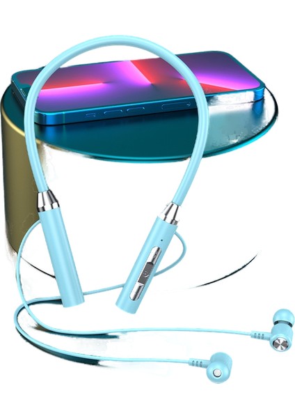 Kablosuz Bluetooth Kulaklık Asılı Boyun Sporları Binoral Kulak Içi Boyun Asılı Süper Uzun Bekleme Pil Ömrü (Yurt Dışından)
