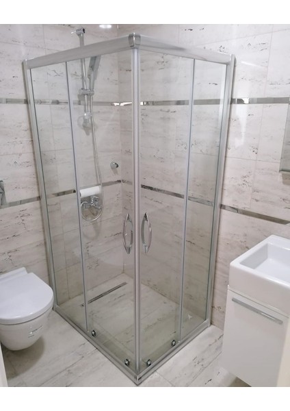 140X70 Teknesiz Lüks Camlı Duşakabin ND114
