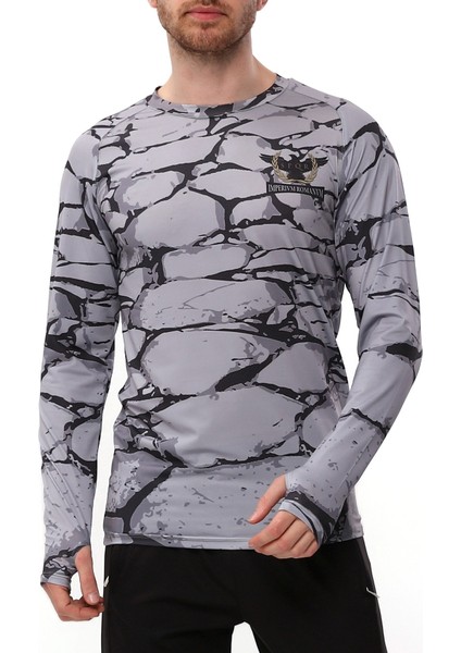 Uzun Kollu T-Shirt Evoco Gri