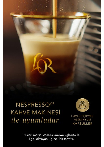 L'OR Lungo Profondo Intensity 8 Nespresso Uyumlu Kapsül Kahve Fırsat Paketi 10 Adet x 5 Paket