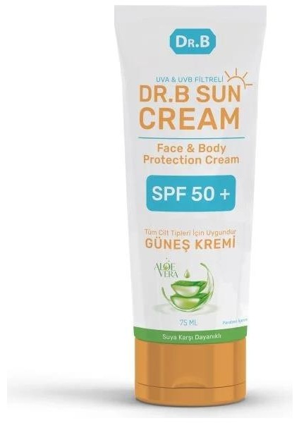 Dr.b Sun Cream Tüm Cilt Tipleri İçin Özel Aloa Vera Özlü Güneş Kremi 75 ml