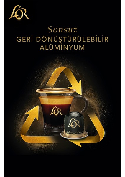 L'OR Splendente Intensity 7 Nespresso Uyumlu Alüminyum Kapsül Kahve Fırsat Paketi 10 Adet x 3 Paket