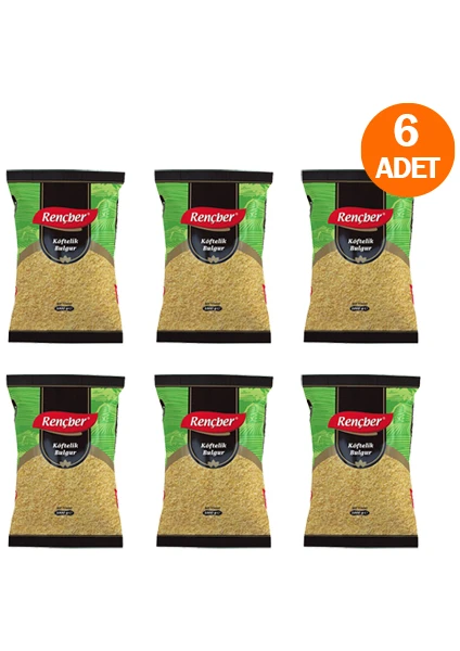 Köftelik Ince Bulgur 1 kg (6 Adet)