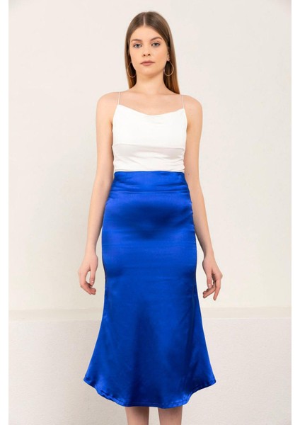 Kadın Kloş Saten Etek