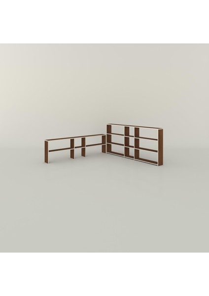 Kenzlife kitaplık süper ga 150*200*19 cvz 5 katlı 3 bölme çift bölme opsiyonlu ofis mutfak banyo dolabı arkalıksız modelleri