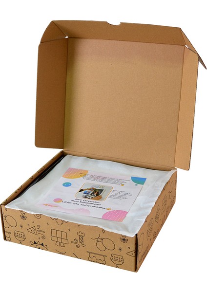 Yapışkanlı Sök-Tak Klasik Beyaz Kare Çerçeveler - 3'lü Paket 21X21CM