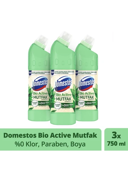 Çamaşır Suyu Bio Active Mutfak Maksimum Hijyen 750 ml x3