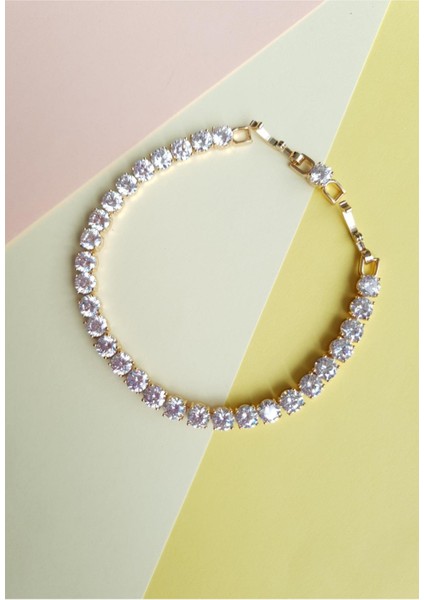 Kalın Suyolu Bileklik Gold (5mm)