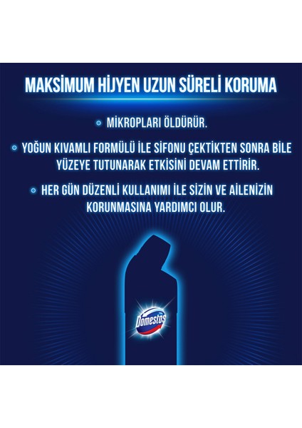 Yoğun Çamaşır Suyu Pembe Güç 750 ml x2 + Domestos Çamaşır Suyu Dağ Esintisi 750 ml x2