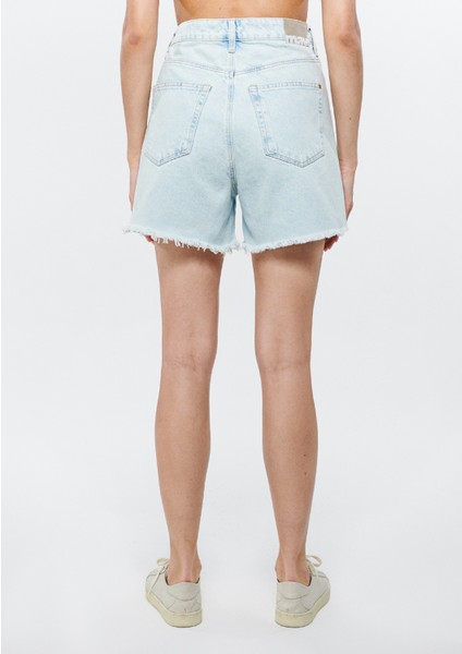 Kadın MILLIE Ağartılmış Jean Şort 1458985136 modelleri