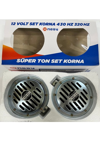 Hella Korna Süper Ton 12 V. Nikelajlı Korna Yüksek Ses Nikel 13CM Çap