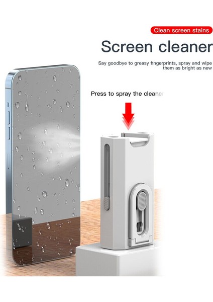 Airpods Temizlik Kiti Cleaning Sıvı Püskürtmeli Fırçalı Kulaklık Elektronik Ürün Temizleme Aparatı