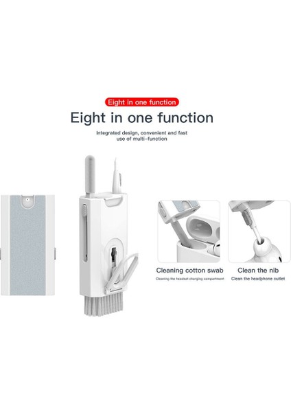 Airpods Temizlik Kiti Cleaning Sıvı Püskürtmeli Fırçalı Kulaklık Elektronik Ürün Temizleme Aparatı indirimleri