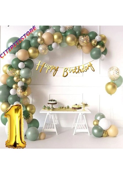 Çıtıpıtıstore Lüks 1 Yaş Doğum Günü Balon Seti