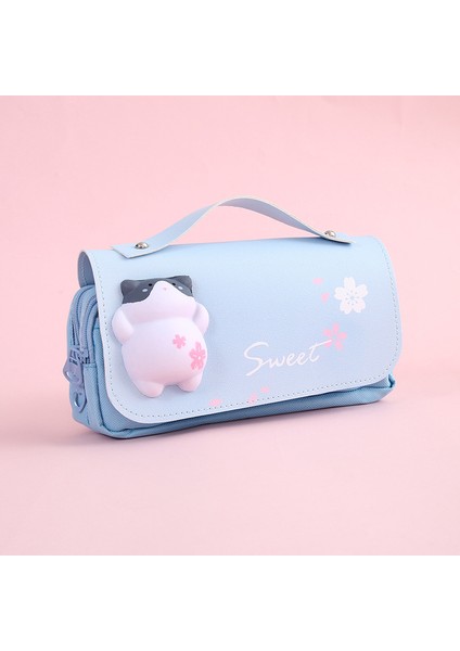 Dıy Büyük Kapasiteli Dekompresyon Kalem Kutusu Karikatür Üç Katmanlı Kırtasiye Kutusu (Yurt Dışından)