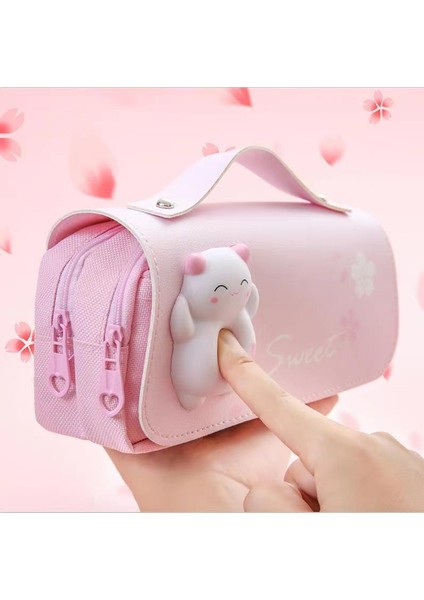 Dıy Büyük Kapasiteli Dekompresyon Kalem Kutusu Karikatür Üç Katmanlı Kırtasiye Kutusu (Yurt Dışından) modelleri