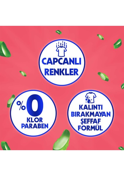 Sıvı Çamaşır Deterjanı Aloe Vera Renkiler İçin Renk Bakım Sağlayıcı ve Renk Koruyucu 3 LT x4