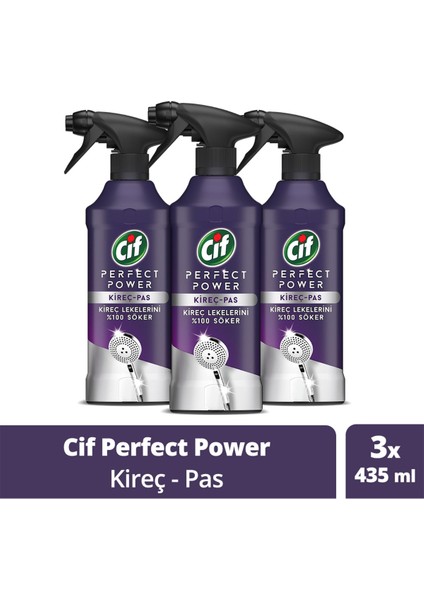 Perfect Power Kireç Ve Pas Sprey Temizleyici 435 ml x3