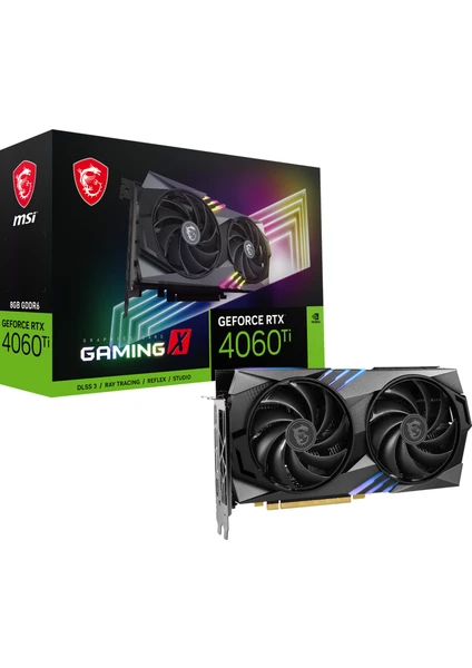 Msı VGA Geforce Rtx 4060 Tı Gamıng x 8g RTX4060TI 8gb Gddr6 128B DX12 Pcıe 4.0 X16 (3xdp 1xhdmı)