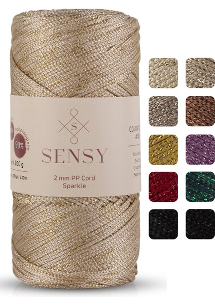 Premium Simli 200 gr Polyester Makrome Ipi 2 mm - 230 M Supla Ip ve Çanta Ipliği