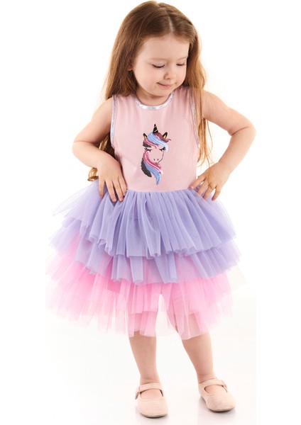 Unicorn Payet Işlemeli Kız Çocuk Tütü Elbise fiyatları