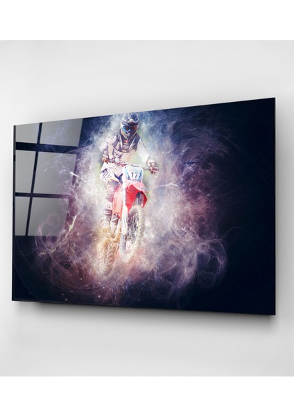Motorsikletli Adam Cam Tablo, Dekoratif Cam Tablo fırsatları