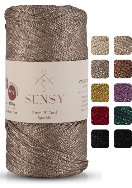 Premium Simli 200 gr Polyester Makrome Ipi 2 mm - 230 M Supla Ip ve Çanta Ipliği
