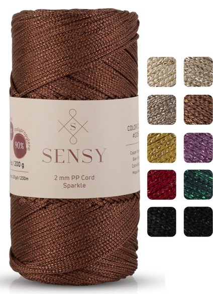 Premium Simli 200 gr Polyester Makrome Ipi 2 mm - 230 M Supla Ip ve Çanta Ipliği