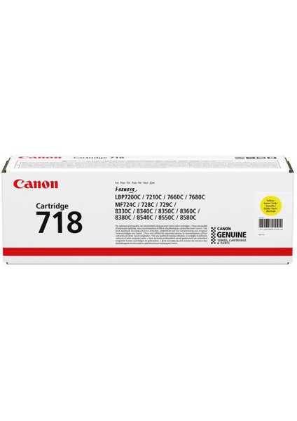 I-Sensys MF-8330CDN / CRG-718 Orjinal Sarı Toner 2.900 Sayfa