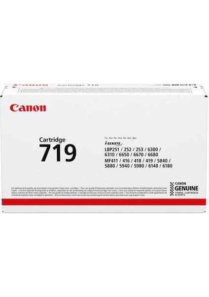 I-Sensys LBP-253DW / CRG-719 Orjinal Siyah Toner 2.100 Sayfa