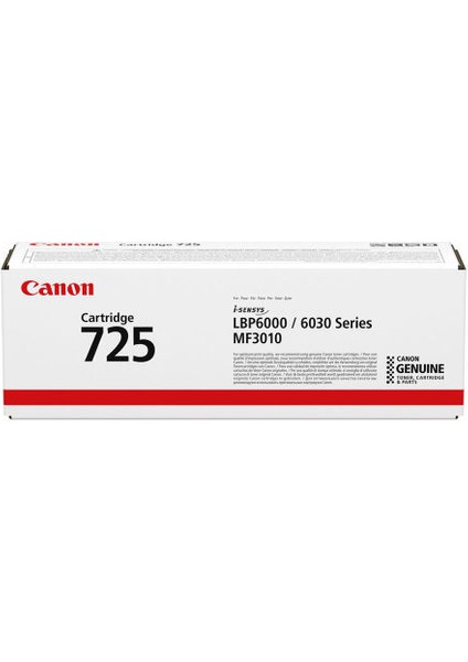 I-Sensys LBP-6030 / CRG-725 Orijinal Siyah Toner 1.600 Sayfa