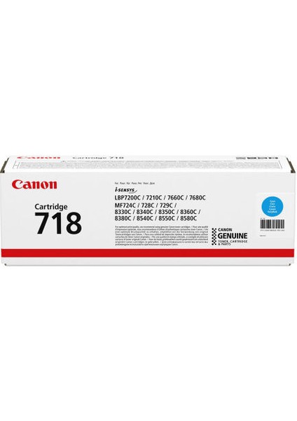 I-Sensys MF-8340CDN / CRG-718 Orjinal Mavi Toner 2.900 Sayfa