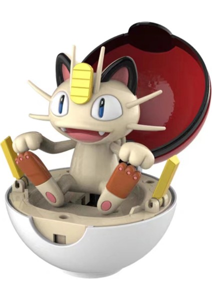 Pokemon Top Sürpriz Serileri Deformasyon Oyuncakları - Meowth (Yurt Dışından)