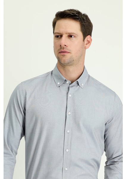 Uzun Kol Slim Fit Oxford Gömlek