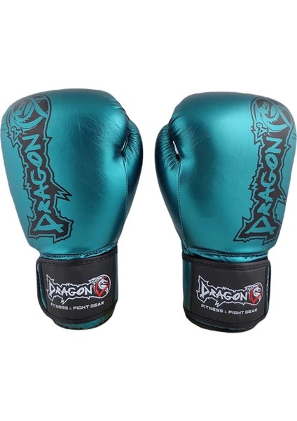 Favela Boks Eldiveni, Muay Thai Boxing Gloves 10 Oz Turkuaz ve 3,5 Metre Elastik Bandaj