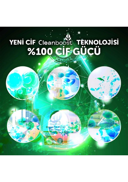 Doğanın Gücü Sprey Yağ ve Kir Leke Çıkarıcı Cleanboost Teknolojisi Limon ve Karbonat 750 ml X4