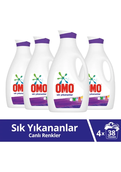 Sıvı Çamaşır Deterjanı Sık Yıkanan Çamaşırlar Için 2470 ml 38 Yıkama X4