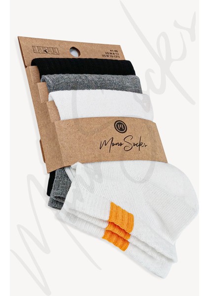 Mono Socks 3'lü Basic Patik Spor Lastik Bantlı Çorap