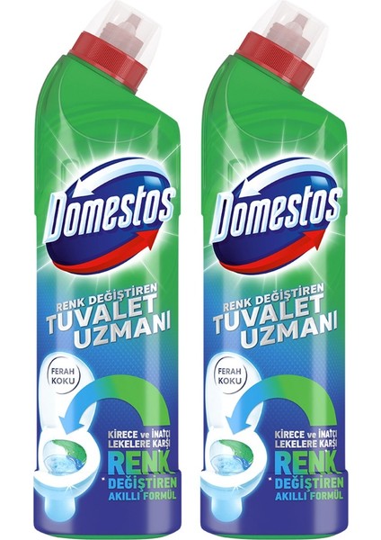 Tuvalet Temizleyici Renk Değiştiren Tuvalet Uzmanı Kireç Çözücü 750 ml X2