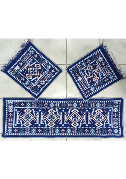 Elmass 3'lü Oto Koltuk Kilim Set - Çift Taraflı - Yıkanabilir