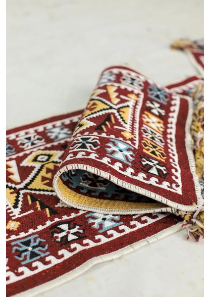 3'lü Oto Koltuk Kilim Set - Çift Taraflı - Yıkanabilir