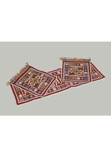 3'lü Oto Koltuk Kilim Set - Çift Taraflı - Yıkanabilir