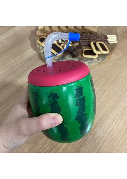 Buffer® Karpuz Model Kendiliğinden Pipetli 900 ml Suluk, Matara
