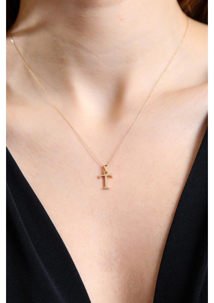 Altın Sade T Harfi Kolye indirimleri