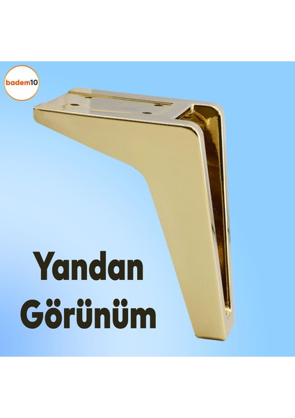 Penta Lüks Mobilya Kanepe Sehpa Tv Ünitesi Koltuk Ayağı 15 cm Altın Gold Baza Ayakları