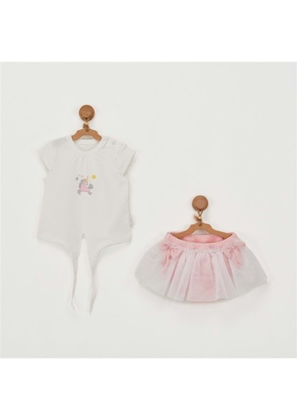 Ecru Kız Bebek Takım - Andywawa - Ecru - 1-3 Ay - AC22718-ECRU-1-3 Ay