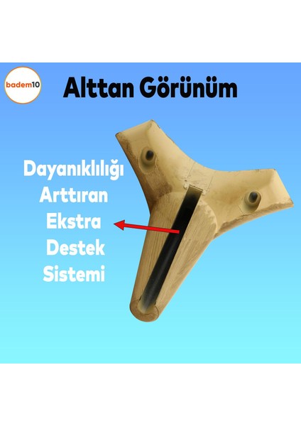 Aspen Lüks Mobilya Kanepe Koltuk Tv Ünitesi Baza Ayağı Ayakları 12 Cm Açık Kahverengi 4 Adet