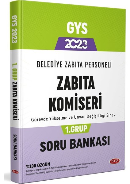 Belediye Zabıta Personeli Zabıt Personeli Zabıta Komiseri 1. Grup Soru Bankası