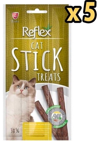 Hindili Kuzulu Kedi Ödül Çubuğu 5 gr x 3 x 5 Adet