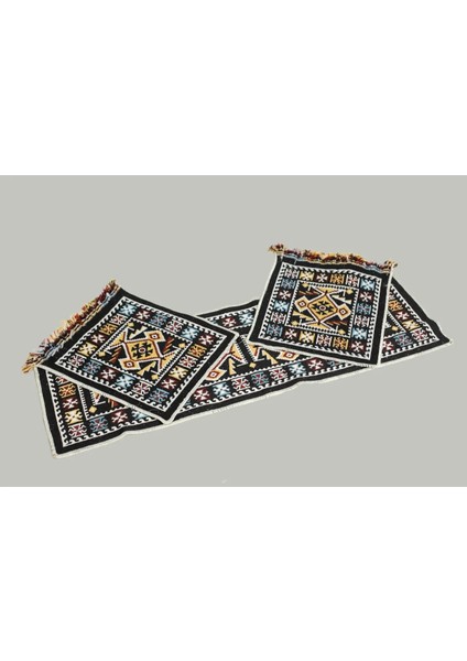 3'lü Oto Koltuk Kilim Set - Çift Taraflı - Yıkanabilir